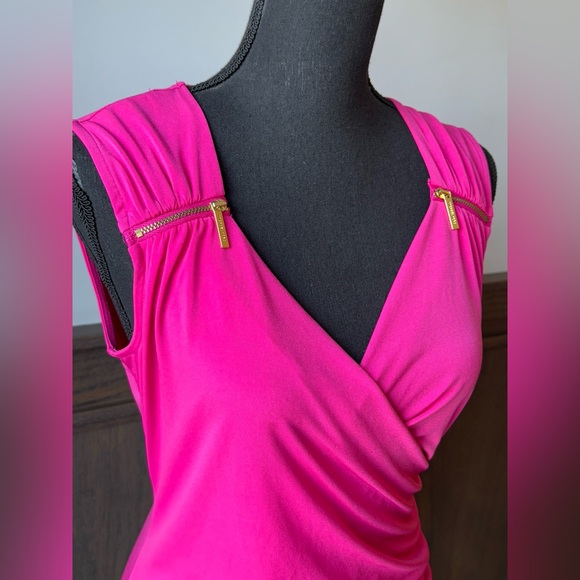 MICHAEL Michael Kors Pink Zipper Shoulder Dress size small medium - Picture 3 of 10